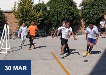 ESTUDIANTES Y DIRECTIVOS JUGARON UN PARTIDO AMISTOSO DE FUTBOL EN EL MARCO DE LA ACTIVACIÓN DEPORTIVA EN EL ITAO